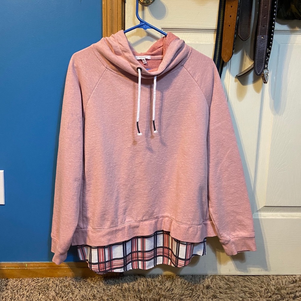 Maurices Long Pink hoodie (plus size)